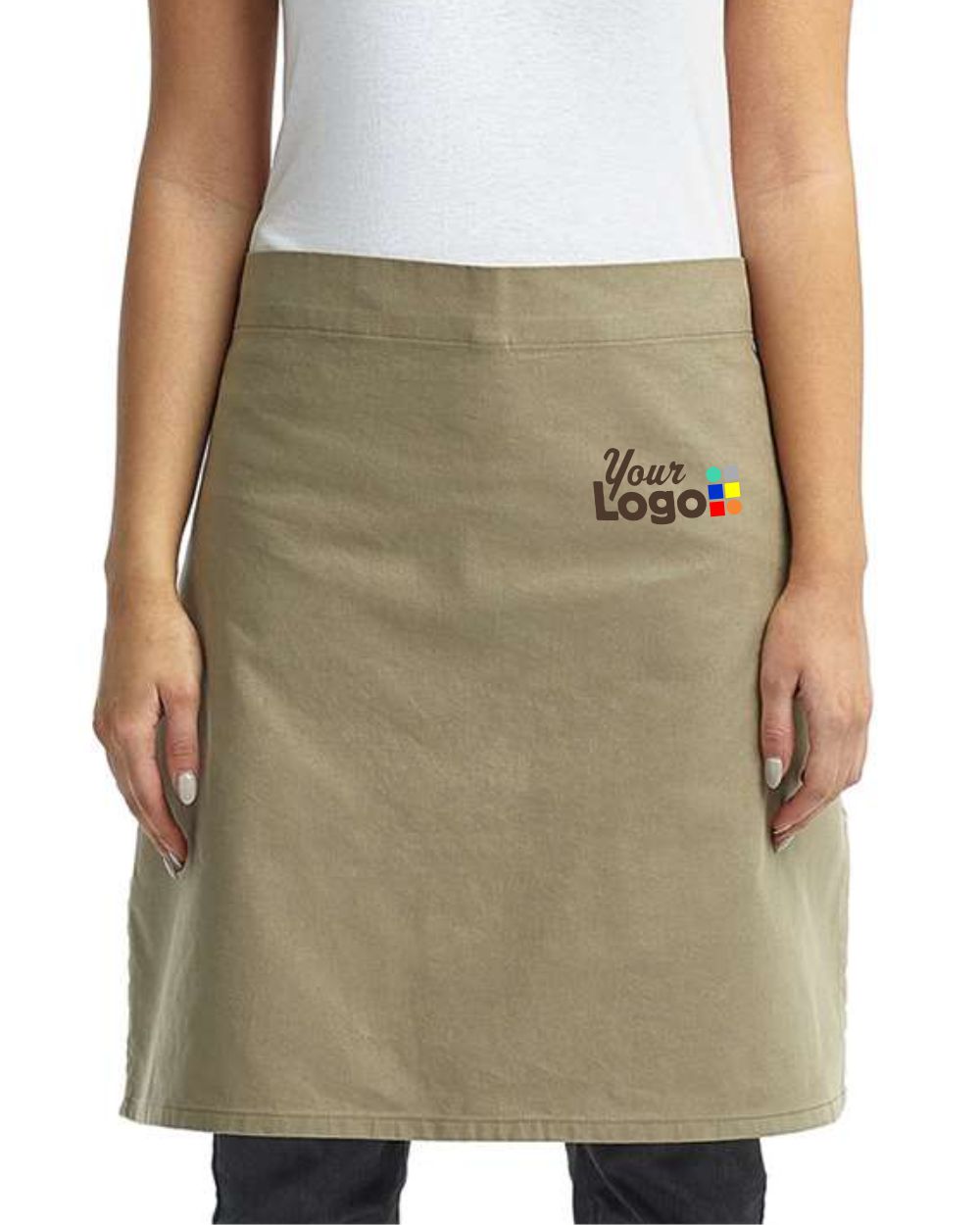 Artisan Collection by Reprime Calibre Heavy Cotton Canvas Waist Apron, color: Khaki