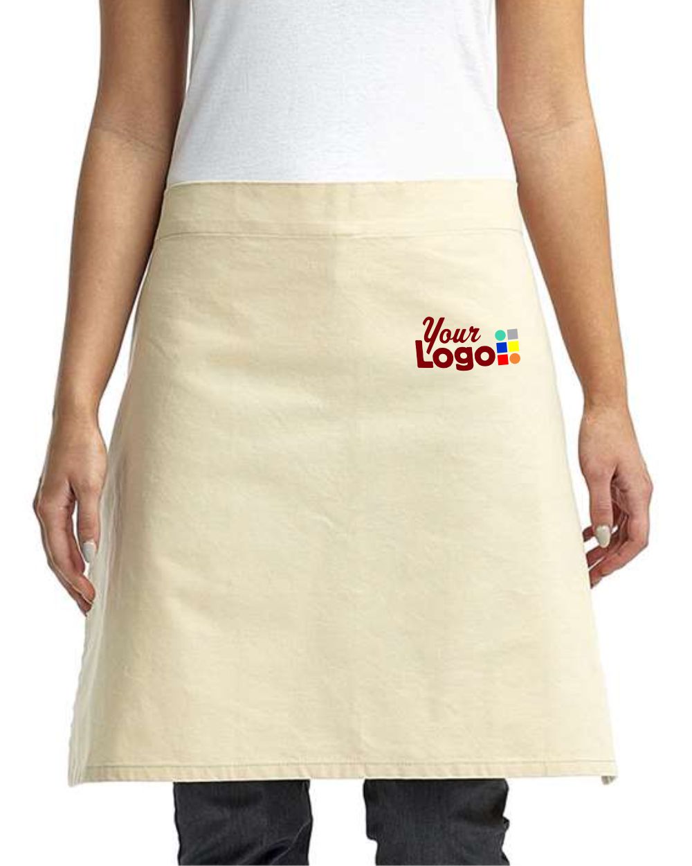 Artisan Collection by Reprime Calibre Heavy Cotton Canvas Waist Apron, color: Natural