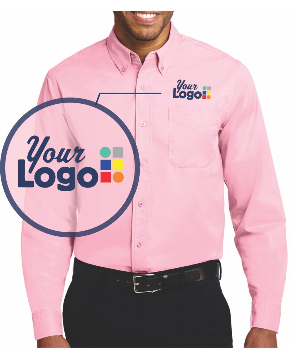 Port Authority L/S Easy Care Custom Shirt, color: Light Pink