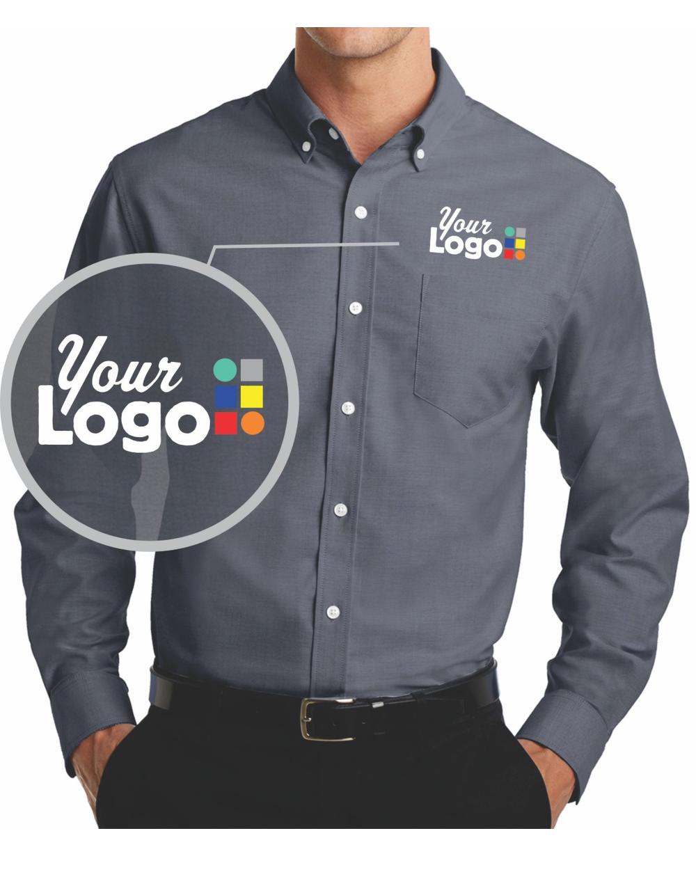 Port Authority L/S Superpro Oxford Custom Shirt, color: Black