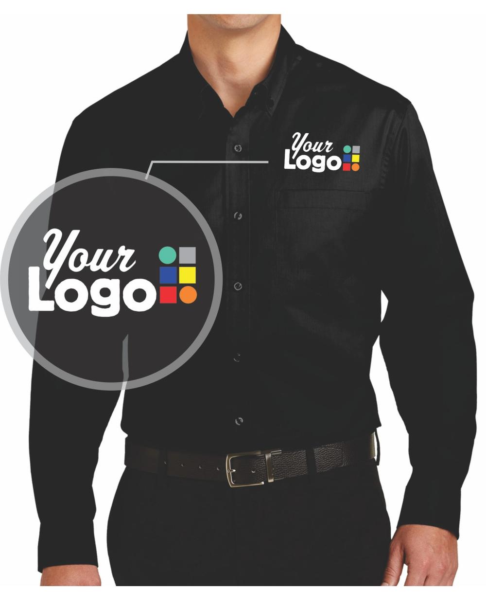 Port Authority L/S SuperPro Twill Custom Shirt, color: Black
