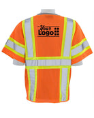 ERB Zip-Front Class-3 Value Surveyor Hi-Visibility Custom Vest, color: Orange