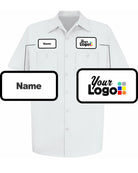 RedKap S/S Wrinkle-Resistant Cotton Custom Work Shirt, color: White