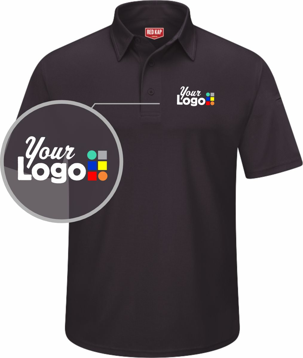 RedKap S/S Flex Series Pro Custom Golf Shirt, color: Black