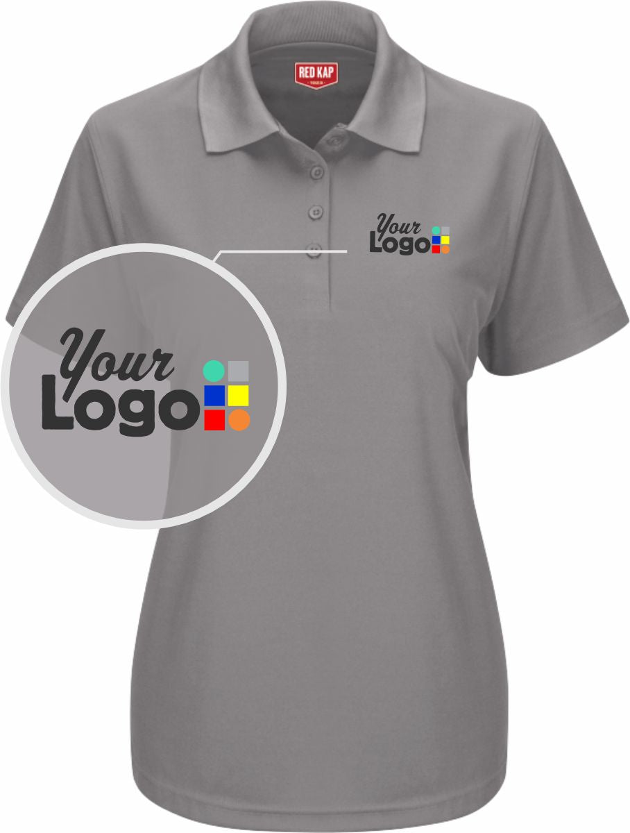 RedKap S/S Performance Knit Core Custom Golf Shirt, color: Grey