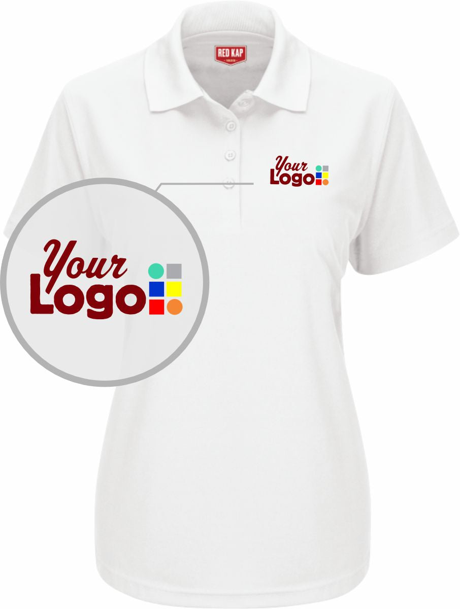 RedKap S/S Performance Knit Core Custom Golf Shirt, color: White