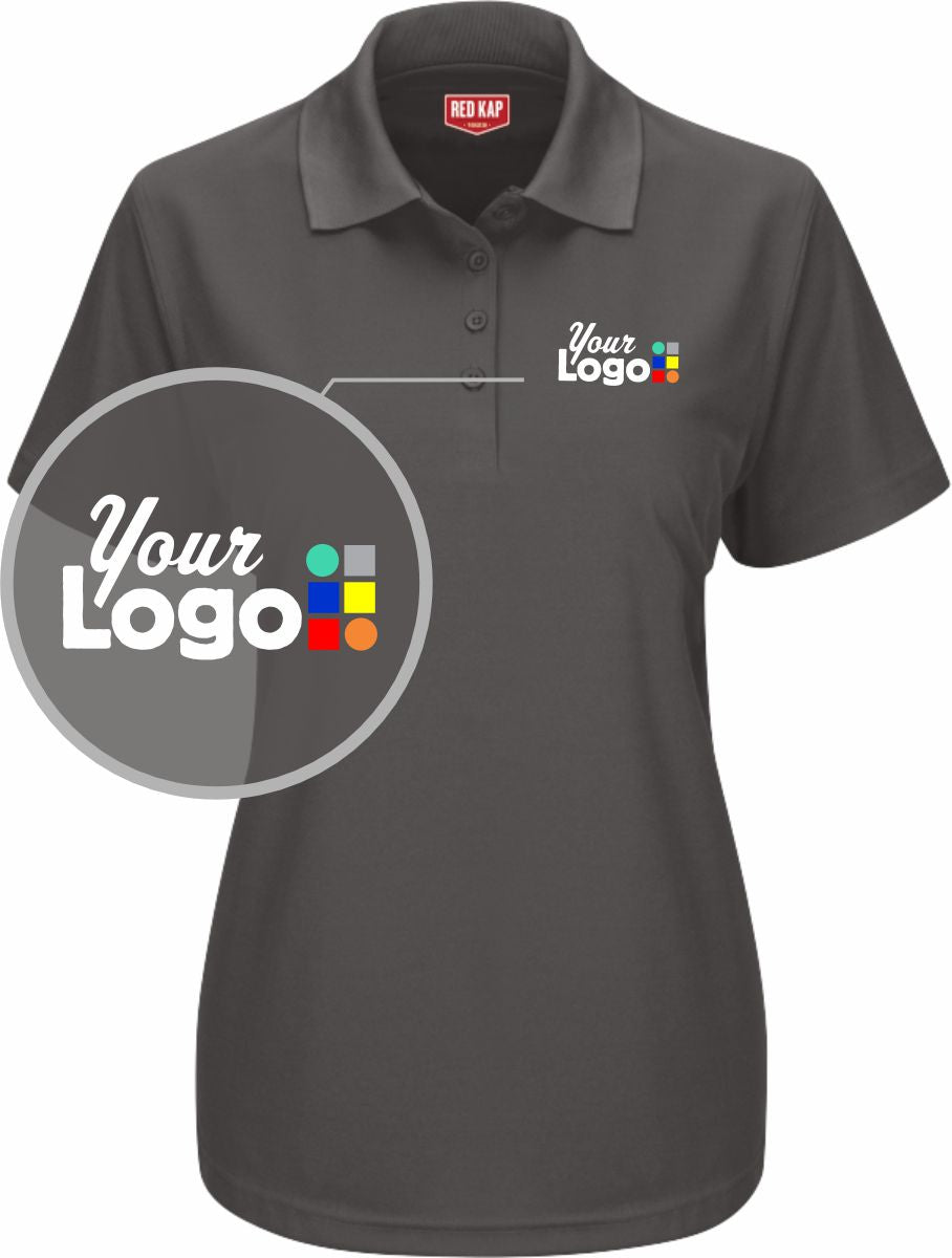 RedKap S/S Performance Knit Core Custom Golf Shirt, color: Charcoal