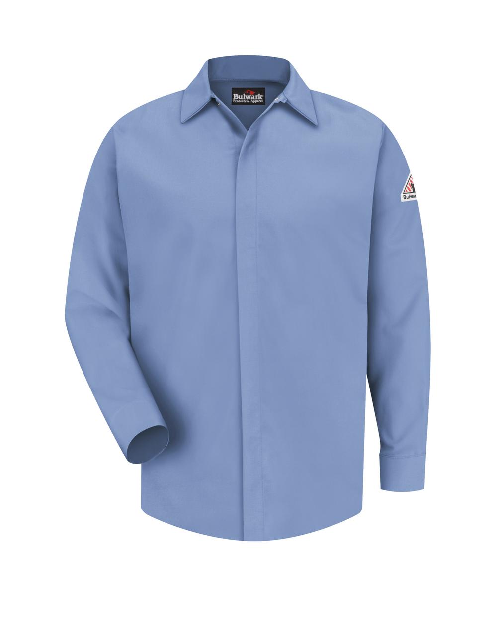 Bulwark L/S Concealed-Gripper Excel-FR Flame Resistant Shirt, color: Light Blue