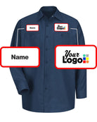 RedKap L/S Solid Custom Work Shirt, color: Navy