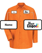 RedKap L/S Solid Custom Work Shirt, color: Orange
