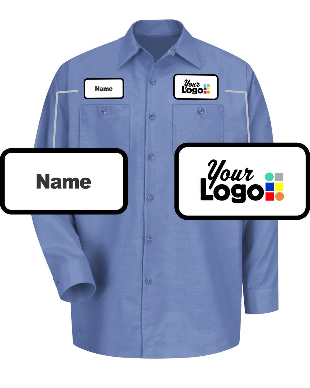 RedKap L/S Solid Custom Work Shirt, color: Petrol Blue