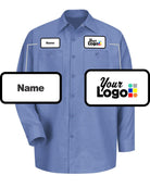 RedKap L/S Solid Custom Work Shirt, color: Petrol Blue