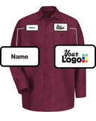 RedKap L/S Solid Custom Work Shirt, color: Burgundy