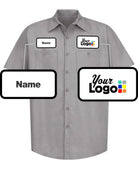 RedKap S/S Solid Custom Work Shirt, color: Silver Grey