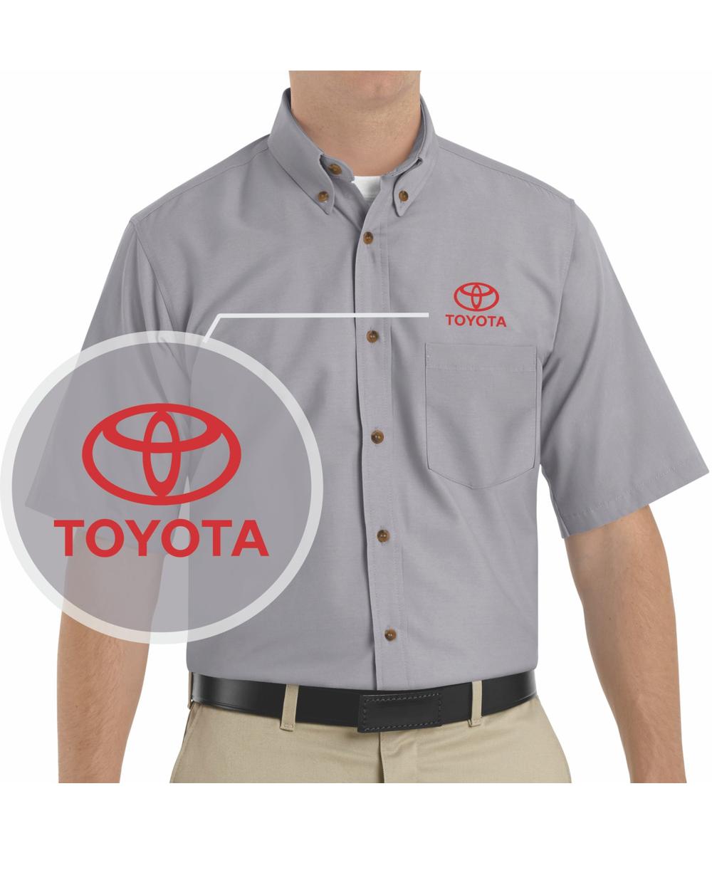 RedKap S/S Toyota Service Advisor Automotive Shirt, color: Silver