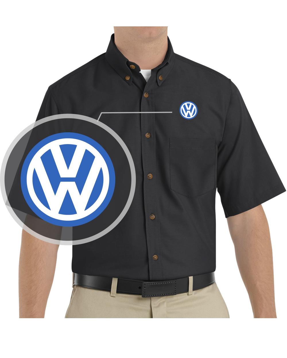 RedKap S/S Volkswagen Service Advisor Automotive Shirt, color: Black