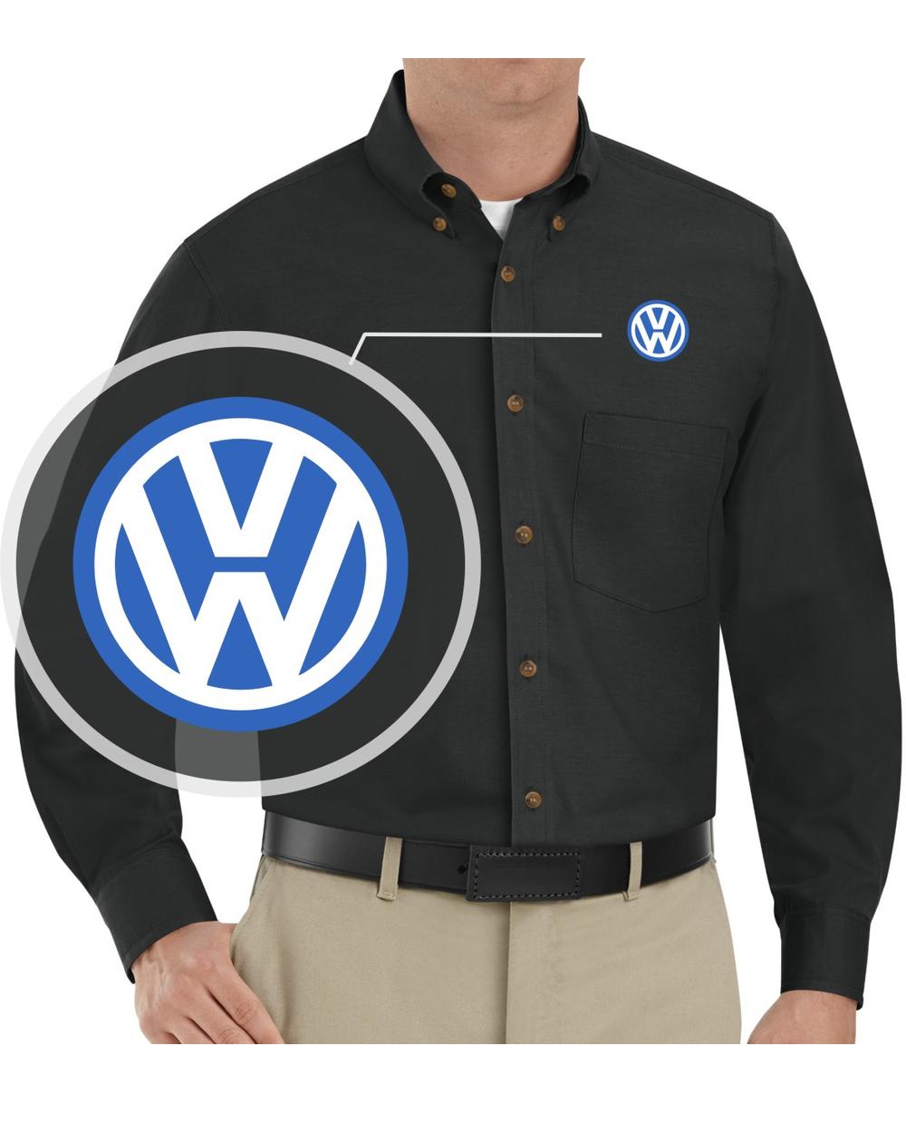 RedKap L/S Volkswagen Service Advisor Automotive Shirt, color: Black