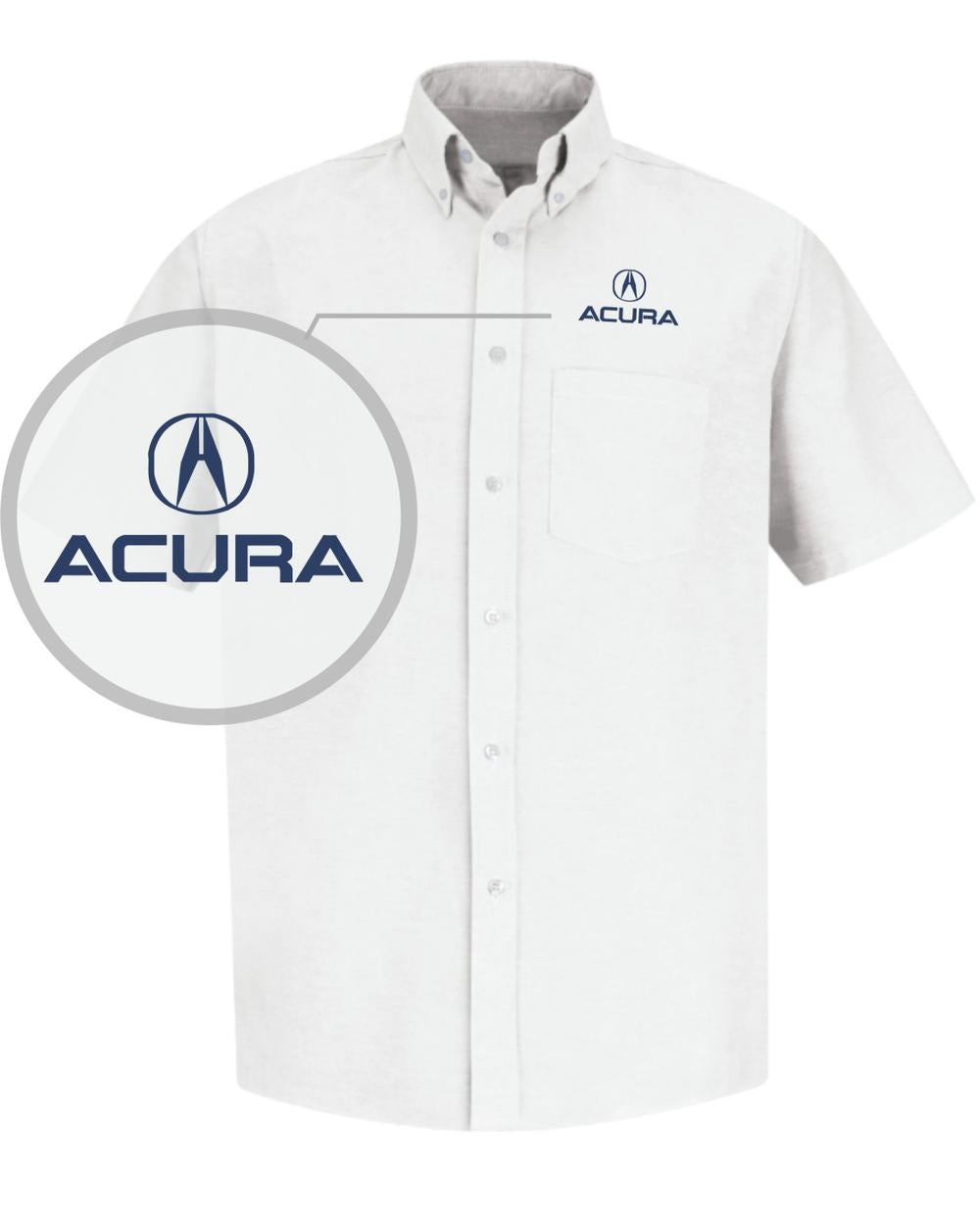 RedKap S/S Acura Service Advisor Automotive Shirt, color: White