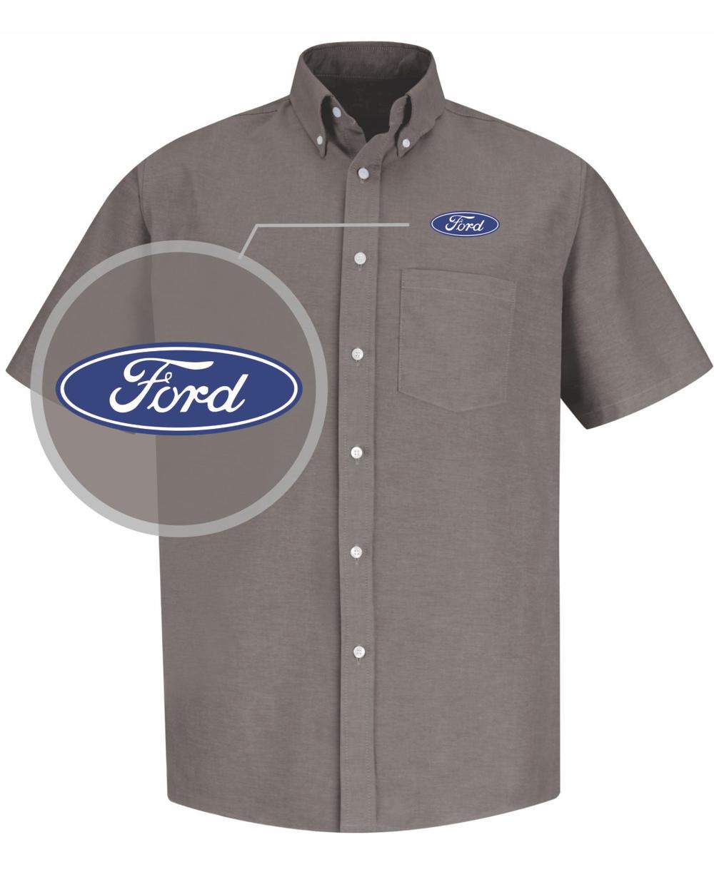 RedKap S/S Ford Service Advisor Automotive Shirt, color: Grey