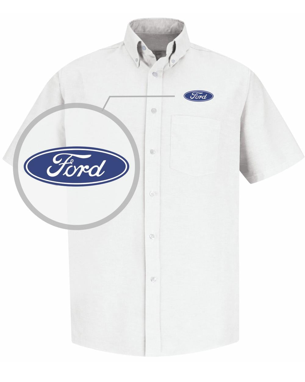 RedKap S/S Ford Service Advisor Automotive Shirt, color: White