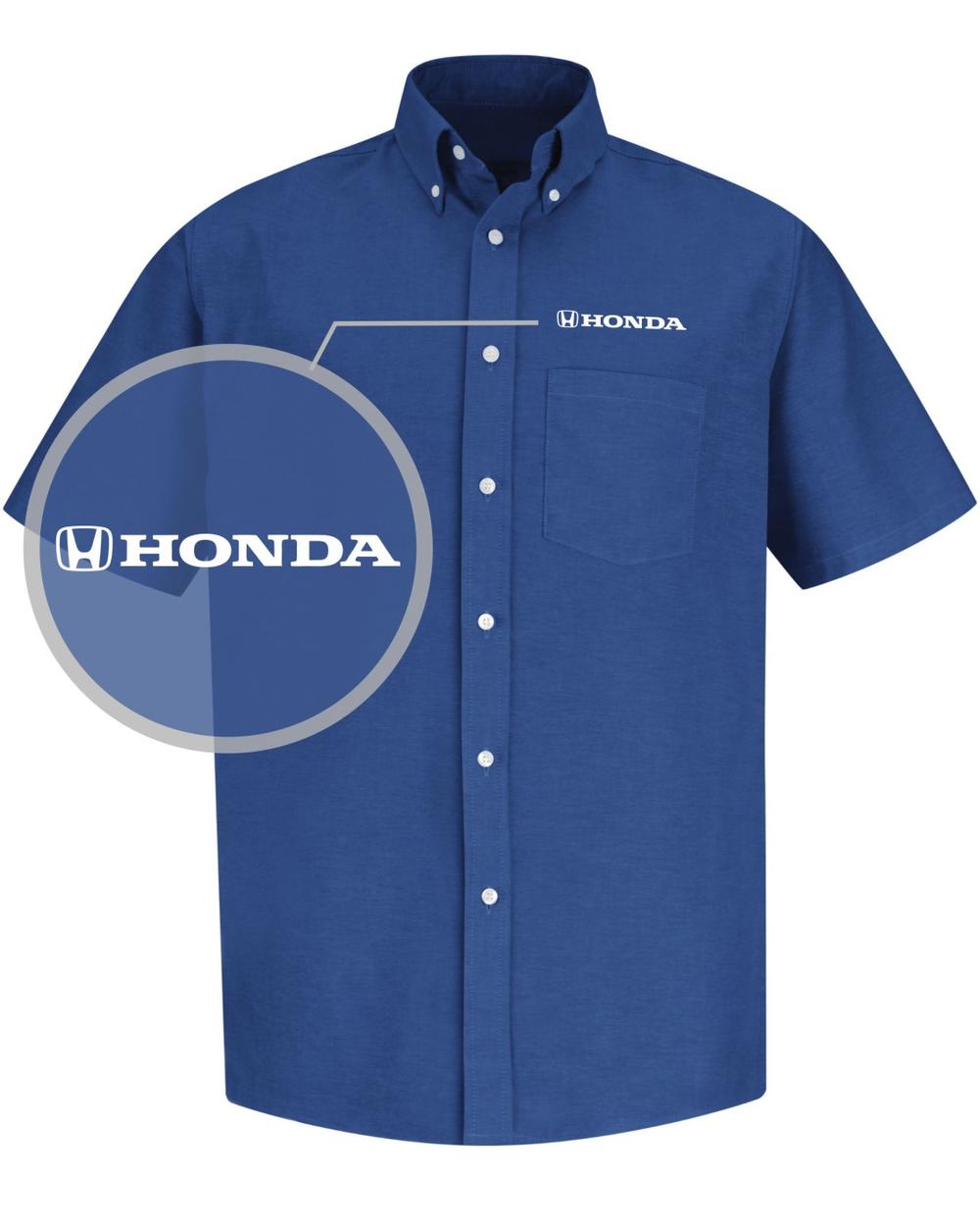 RedKap S/S Honda Service Advisor Automotive Shirt, color: French Blue