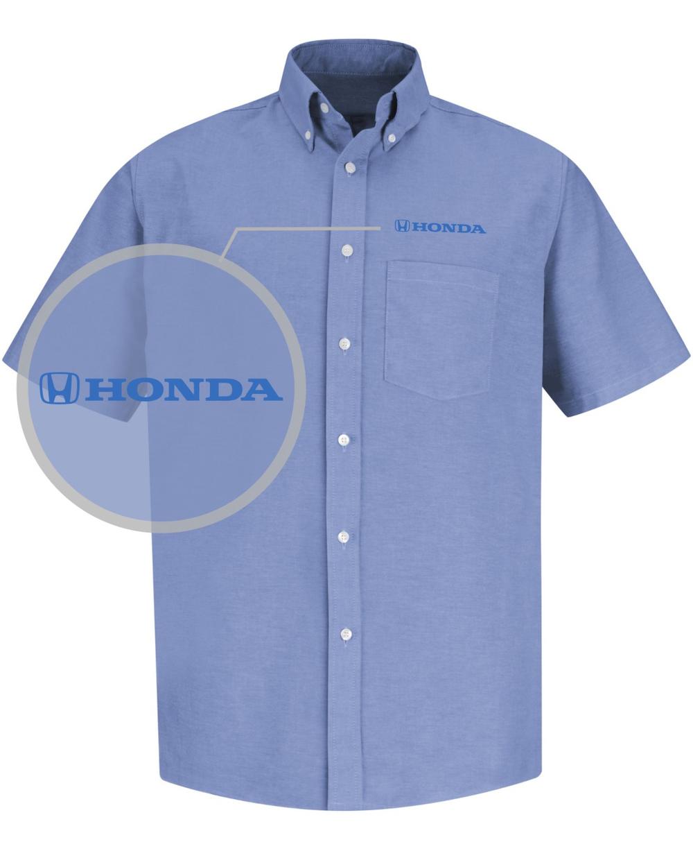 RedKap S/S Honda Service Advisor Automotive Shirt, color: Light Blue