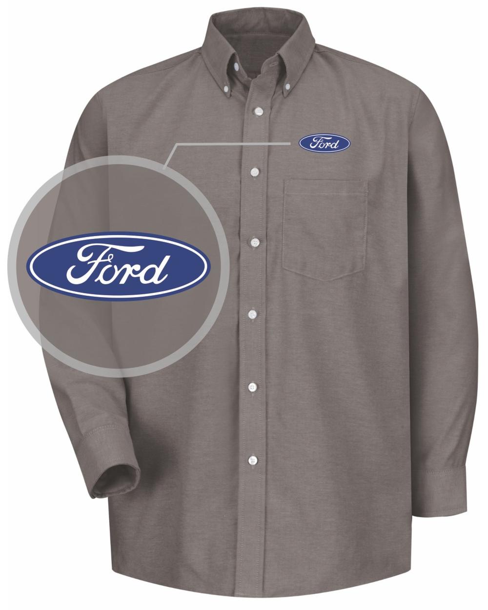 RedKap L/S Ford Service Advisor Automotive Shirt, color: Grey