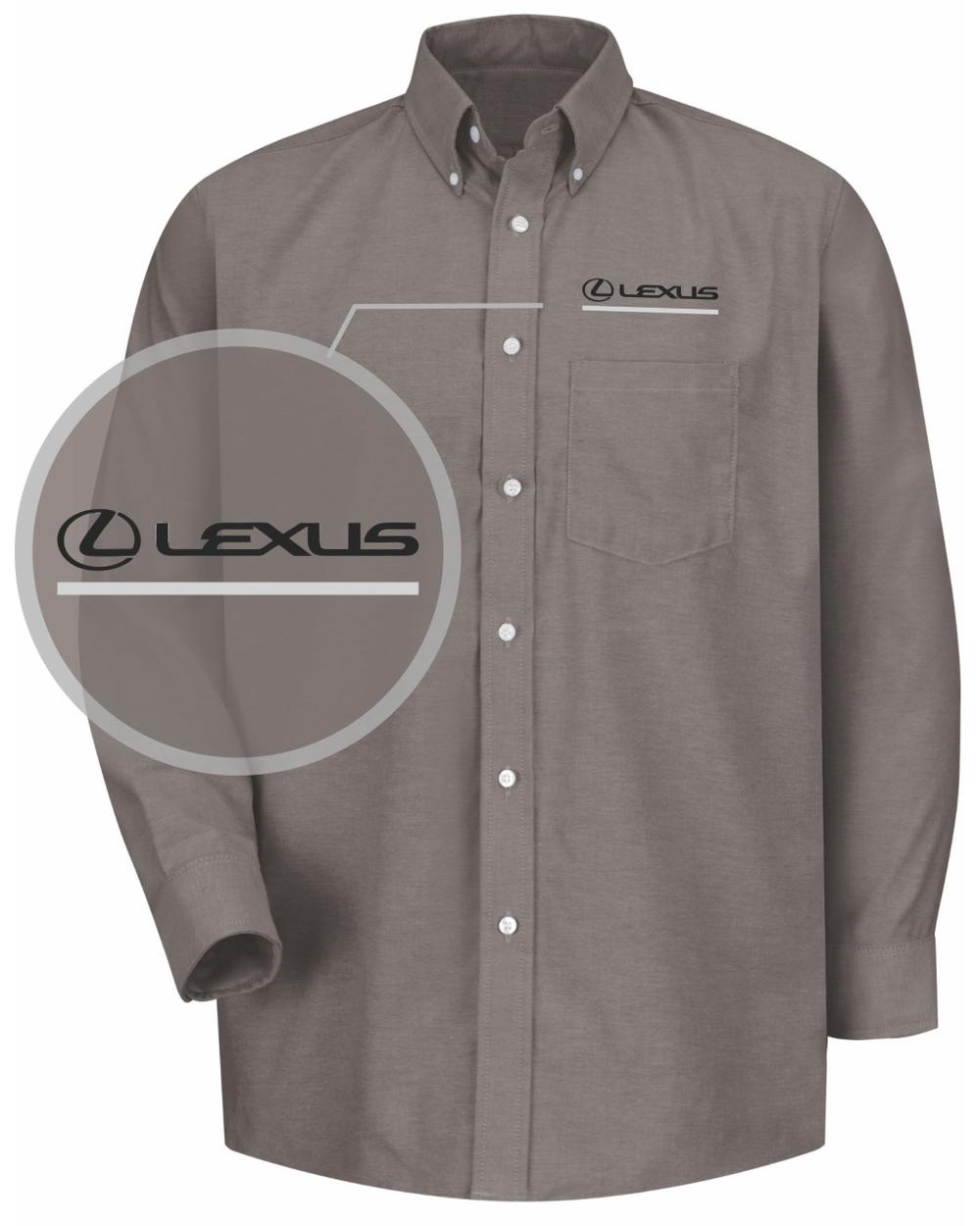 RedKap L/S Lexus Service Advisor Automotive Shirt, color: Grey