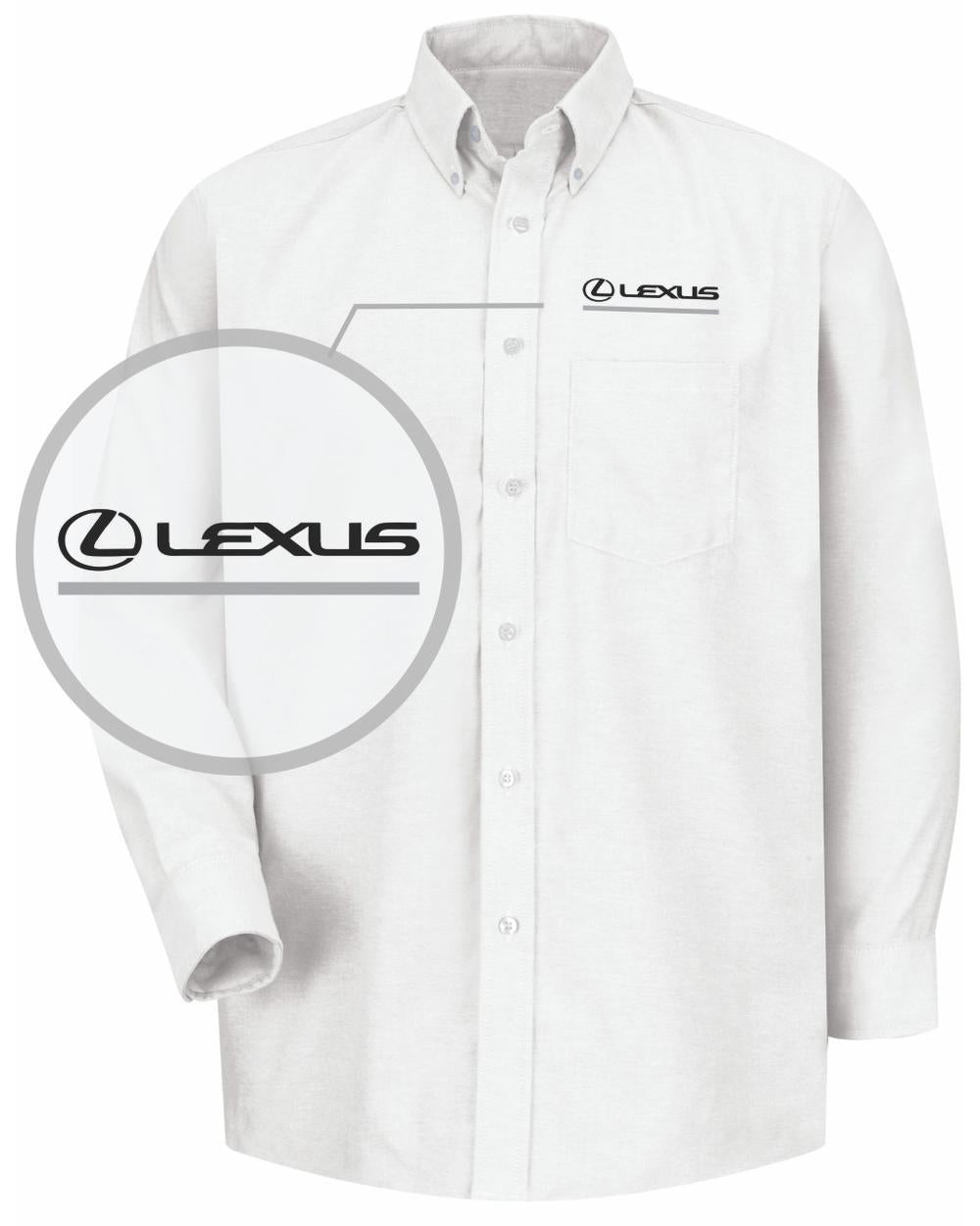 RedKap L/S Lexus Service Advisor Automotive Shirt, color: White