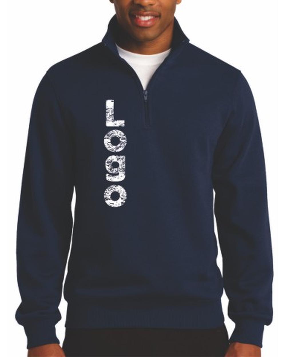Sport-Tek 1/4 Zip Custom Sweatshirt, color: Navy