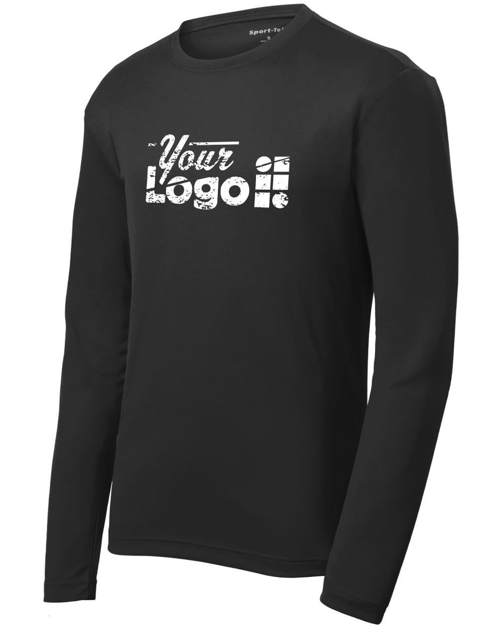 Sport-Tek L/S PosiCharge RacerMesh Custom T-Shirt, color: Black