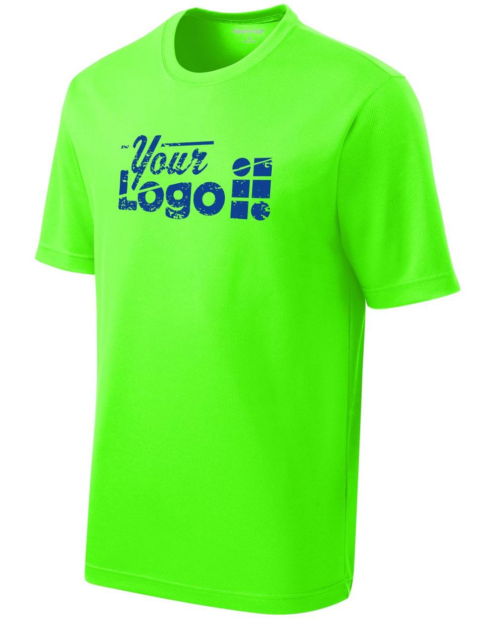 Sport-Tek S/S PosiCharge RacerMesh Custom T-Shirt, color: Neon Green