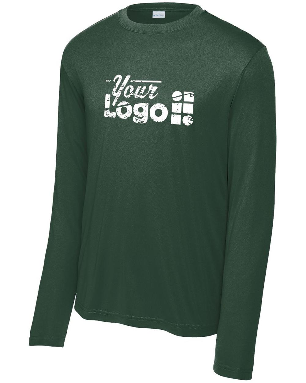 Sport-Tek L/S Competitor Custom T-Shirt, color: Forest Green