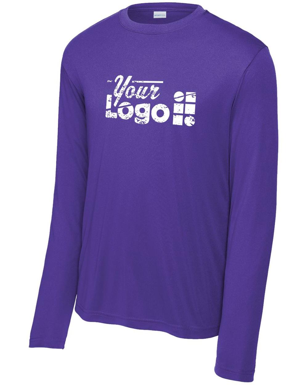 Sport-Tek L/S Competitor Custom T-Shirt, color: Purple