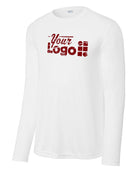 Sport-Tek L/S Competitor Custom T-Shirt, color: White