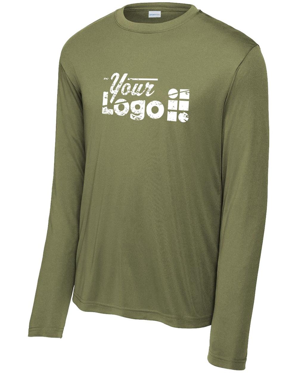 Sport-Tek L/S Competitor Custom T-Shirt, color: Olive Drab Green