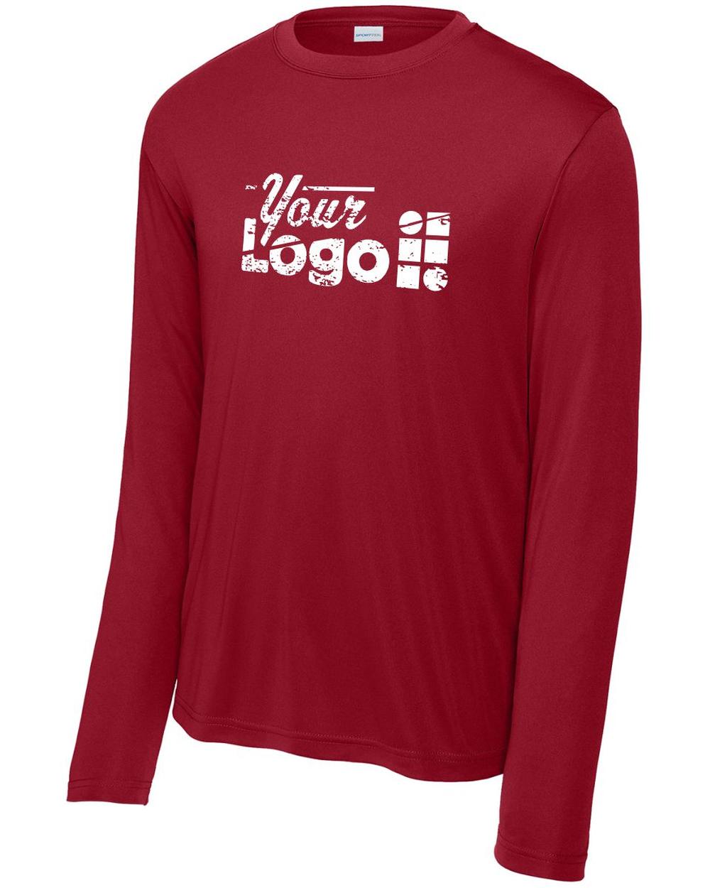 Sport-Tek L/S Competitor Custom T-Shirt, color: Deep Red