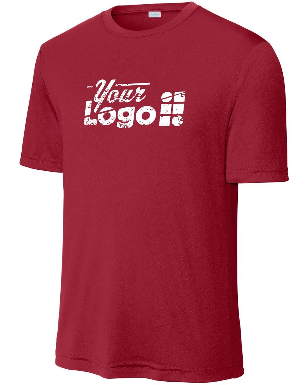 Sport-Tek S/S Competitor Custom T-Shirt, color: Deep Red