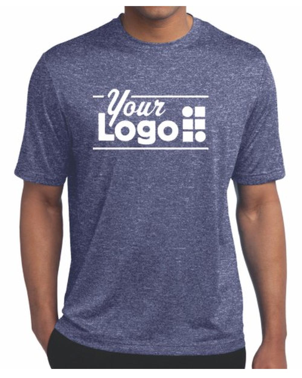 Sport-Tek S/S Heather Contender Custom T-Shirt, color: True Navy Heather