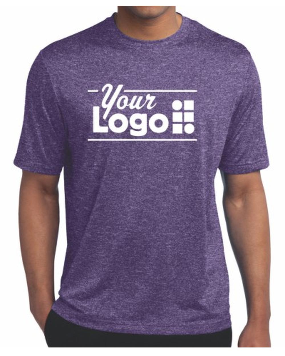 Sport-Tek S/S Heather Contender Custom T-Shirt, color: Purple Heather