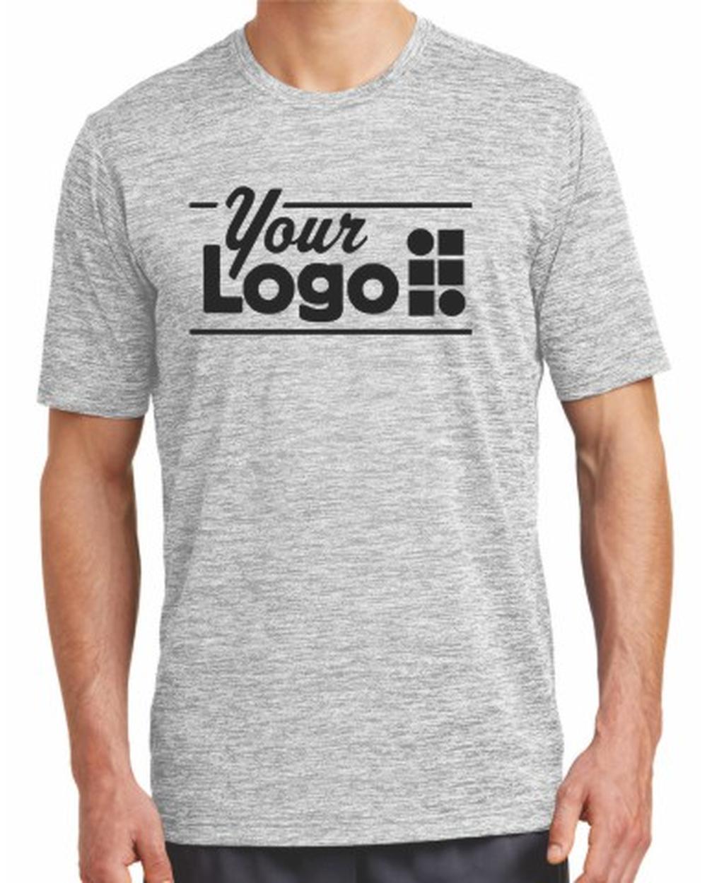 Sport-Tek S/S Electric Heather Custom T-Shirt, color: Silver Electric