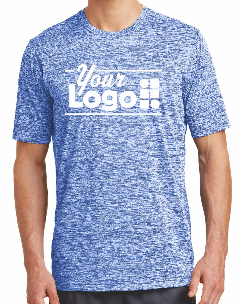 Sport-Tek S/S Electric Heather Custom T-Shirt, color: True Royal Electric