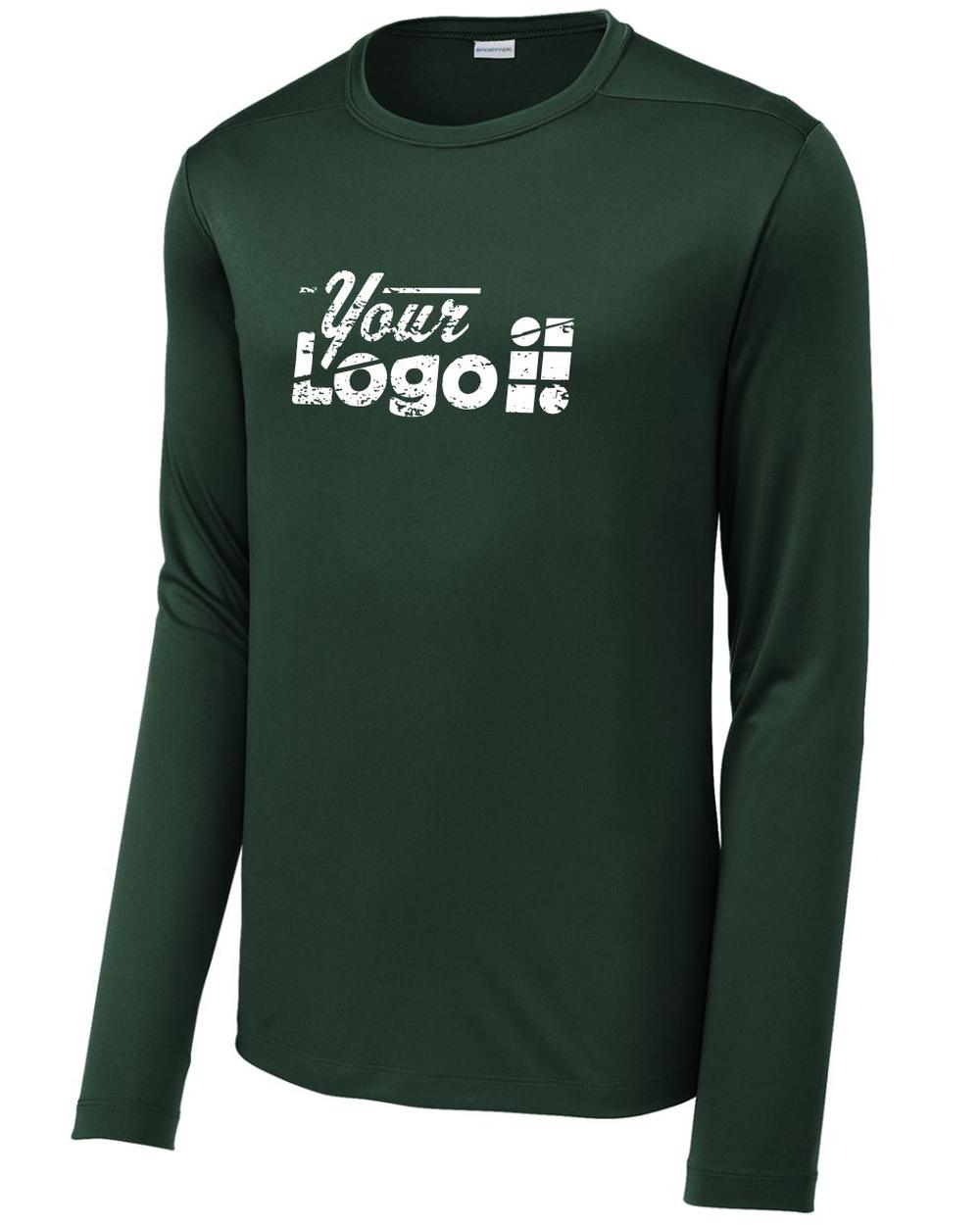 Sport-Tek L/S Posi-UV Pro Custom T-Shirt, color: Forest Green
