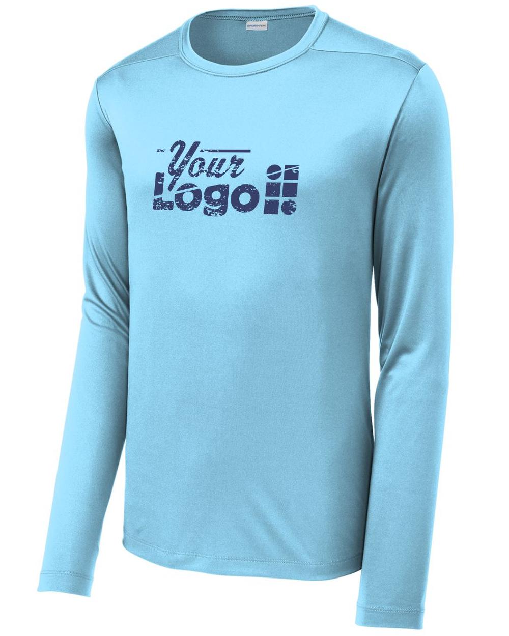 Sport-Tek L/S Posi-UV Pro Custom T-Shirt, color: Light Blue