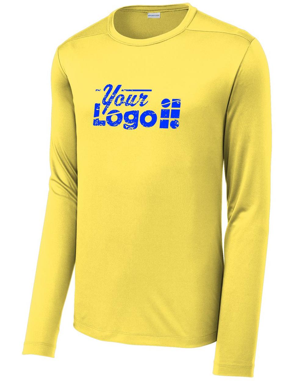 Sport-Tek L/S Posi-UV Pro Custom T-Shirt, color: Yellow