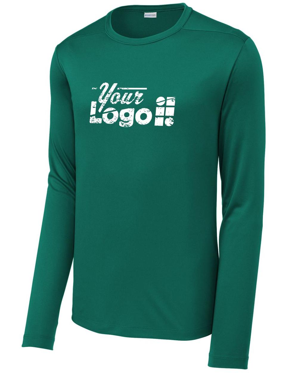 Sport-Tek L/S Posi-UV Pro Custom T-Shirt, color: Marine Green