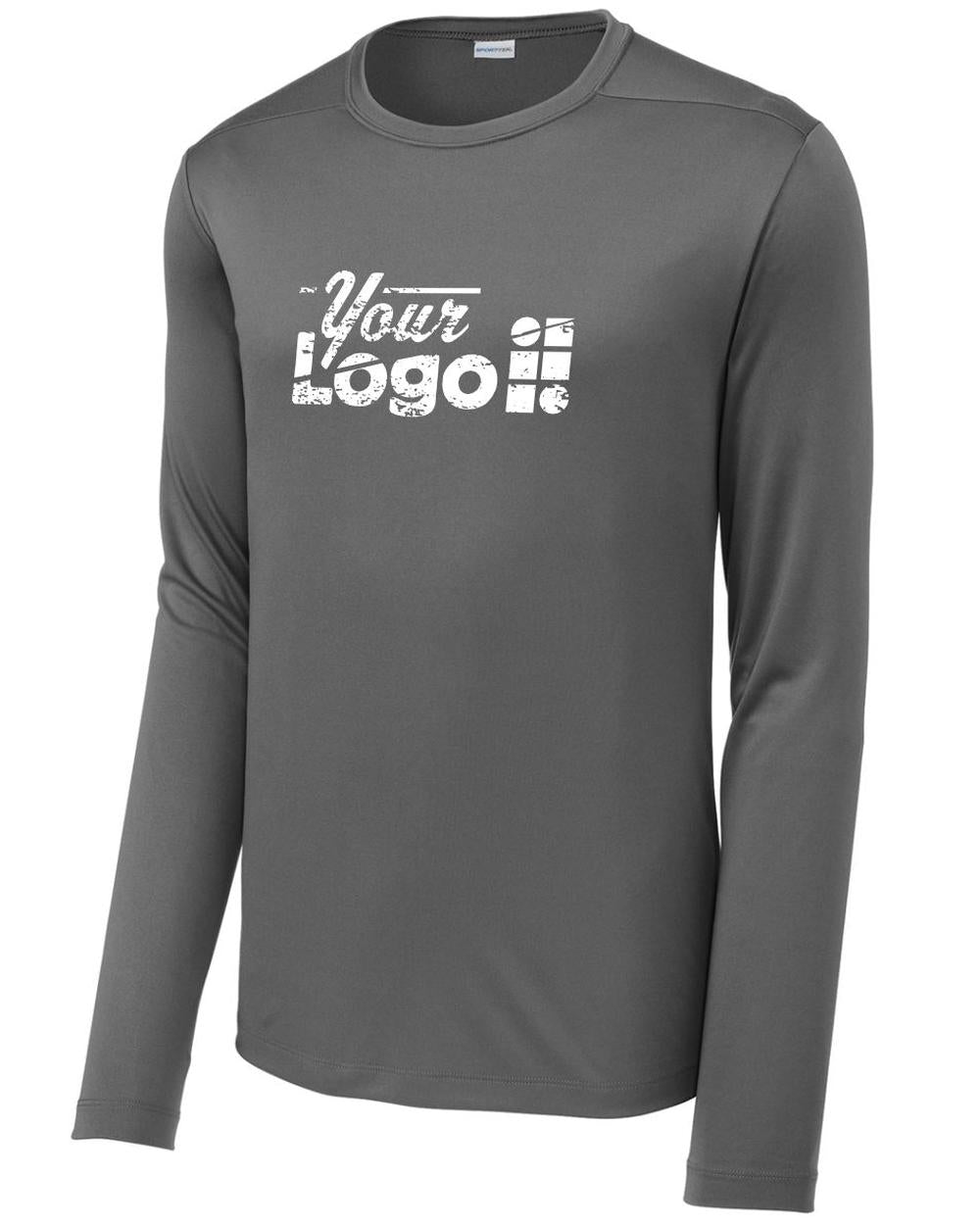 Sport-Tek L/S Posi-UV Pro Custom T-Shirt, color: Dark Smoke Grey