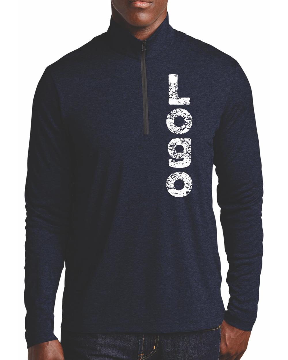 Sport-Tek Endeavor 1/2 Zip Custom Pullover, color: Deep Navy Heather