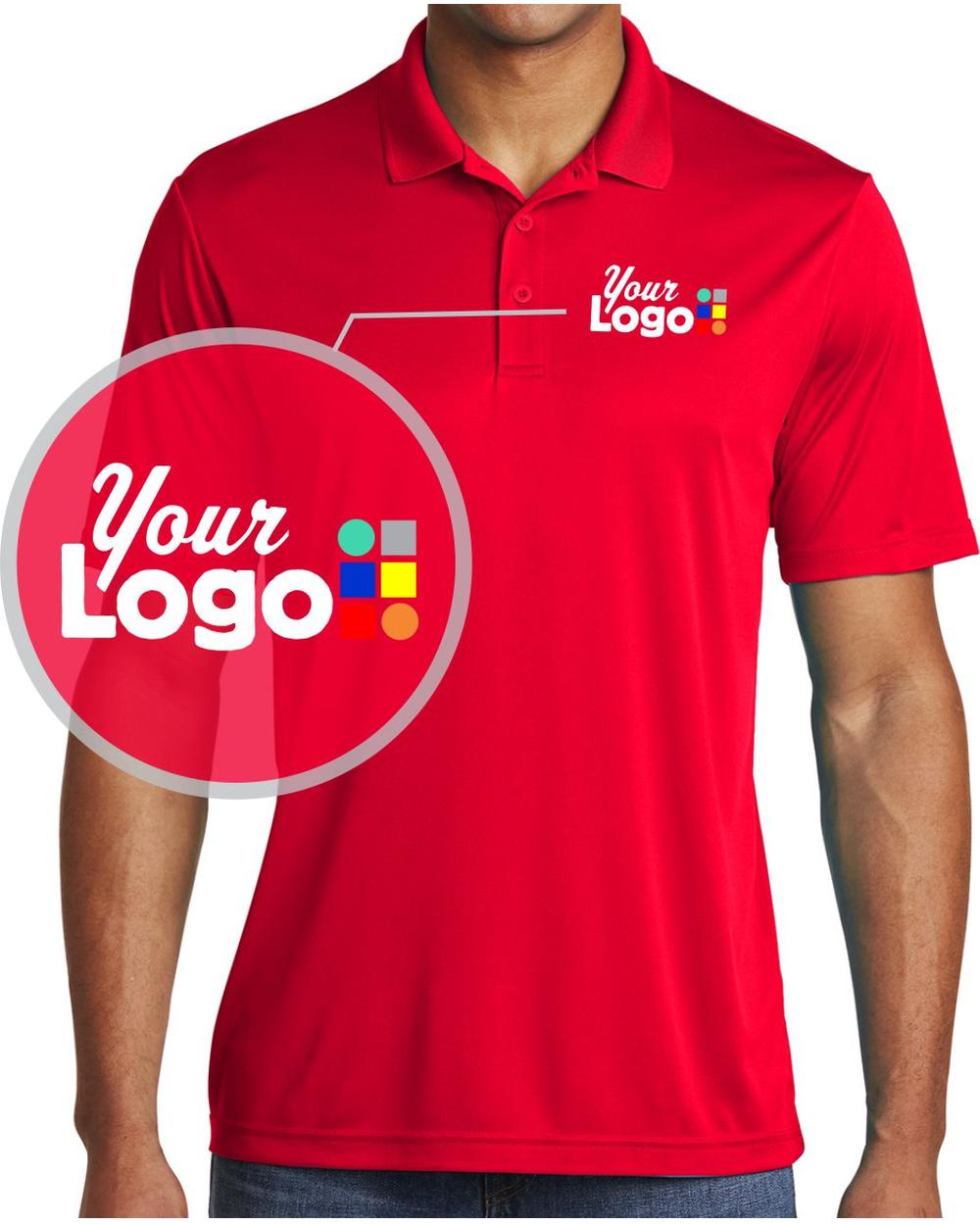 Sport-Tek S/S PosiCharge Competitor Custom Golf Shirt, color: True Red