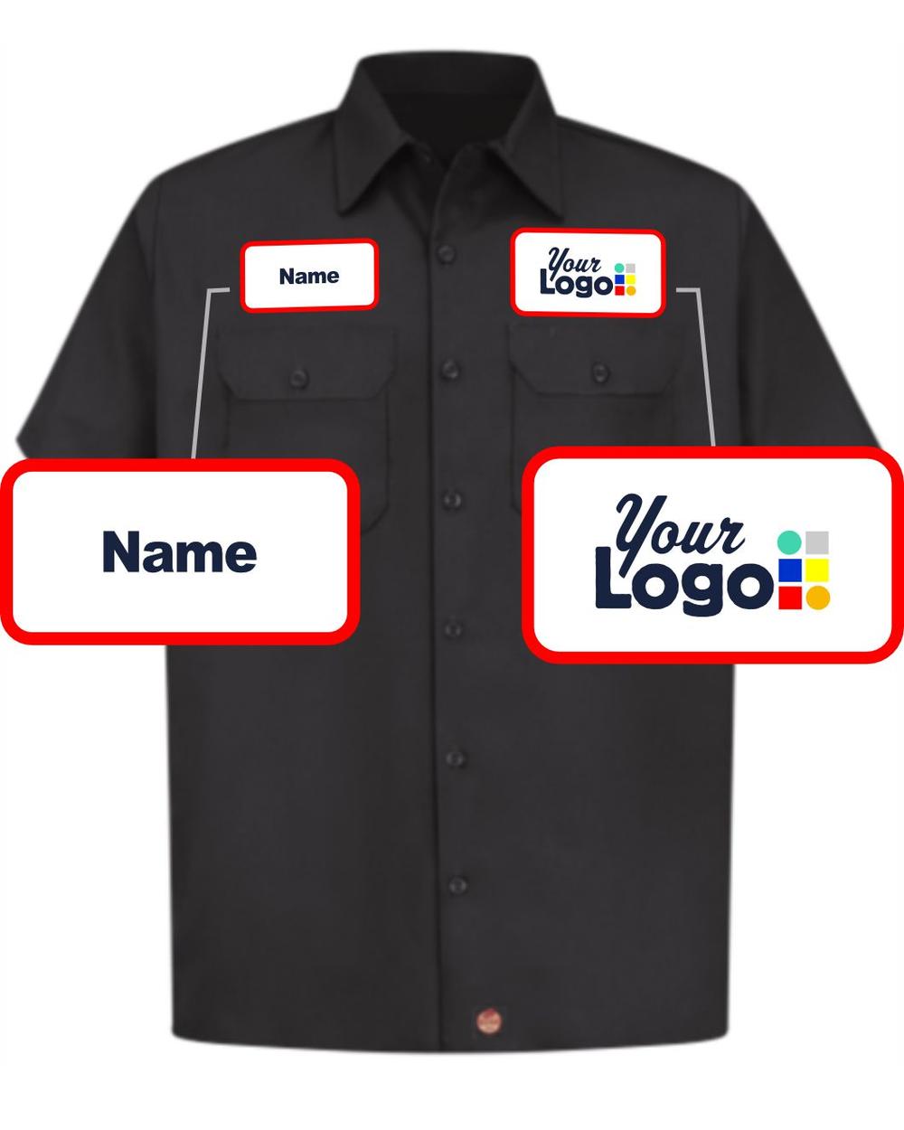 RedKap S/S Utility Custom Work Shirt, color: Black